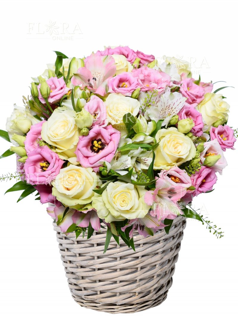 Корзина свежих цветов - доставка цветов