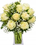Biele ruže: kvety online