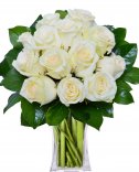 Bílé růže - rozvoz květin kamkoliv